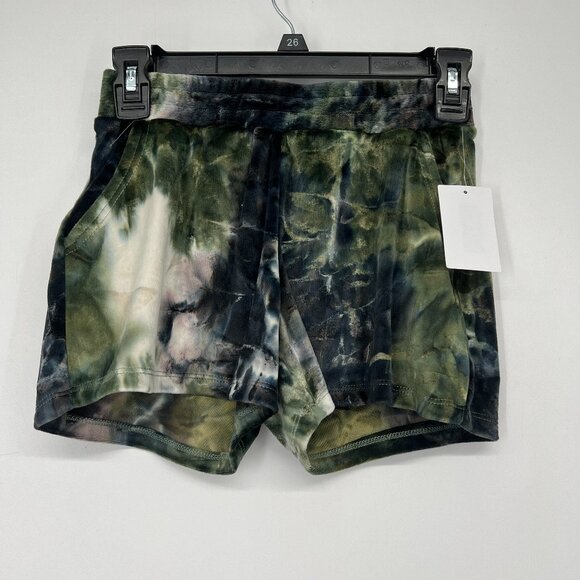 Freshman Kids' Plush Stretch Velvet Tie Dye Shorts In Sea Moss Size M (8/10) NWT - Picture 2 of 8